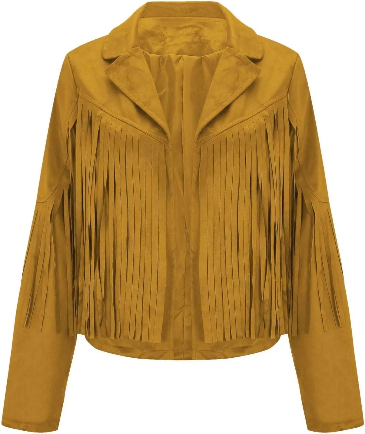 2024 Faux Leather Jackets For Women Trendy Long Sleeve Y2k Fashion Coats Vintage Lapel Fringe Jackets With Tassel
