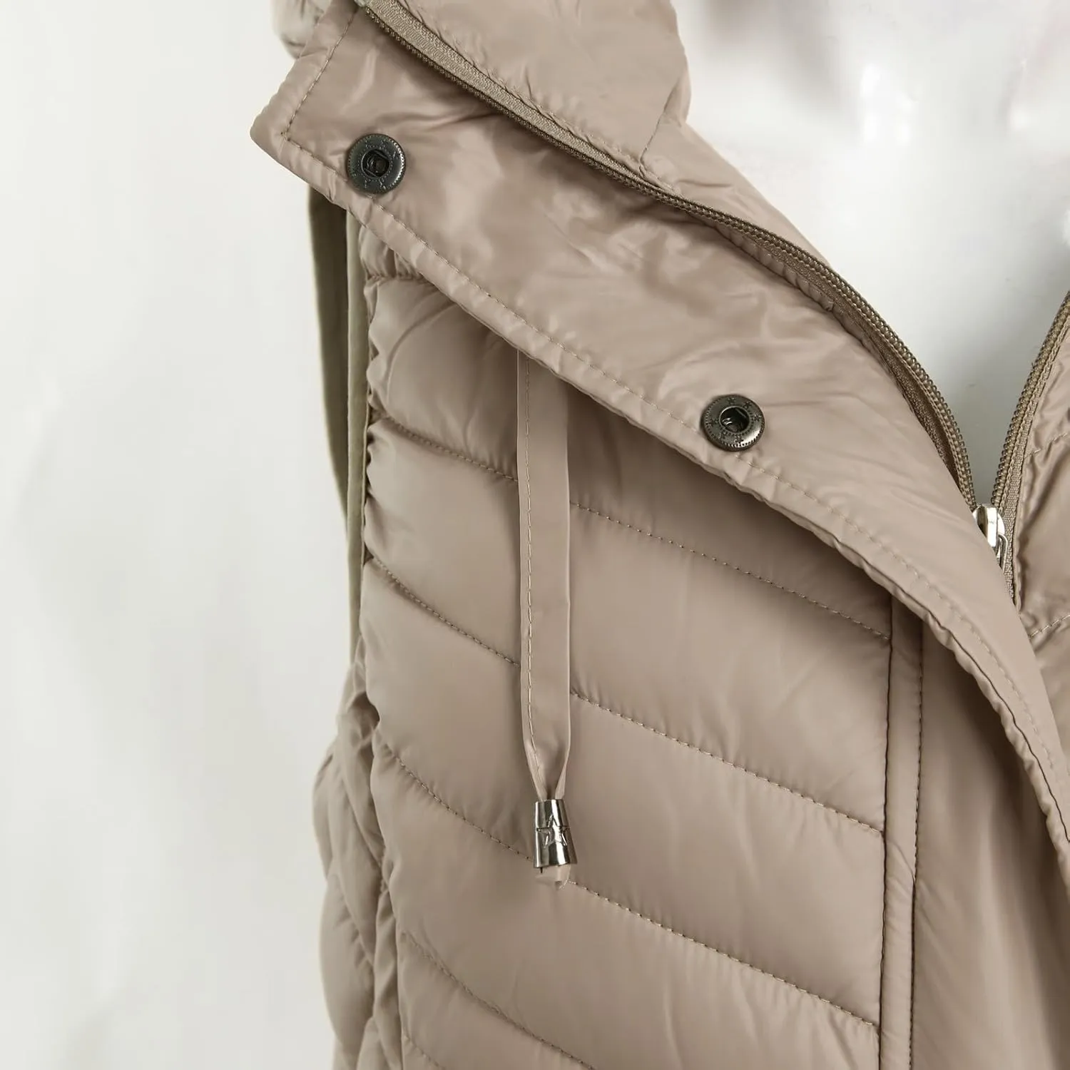 2024 Women's Long Quilted Vest Hooded Winter Warm Sleeveless Cotton Padded Jacket Thicken Down Coats Trendy Puffer Vests