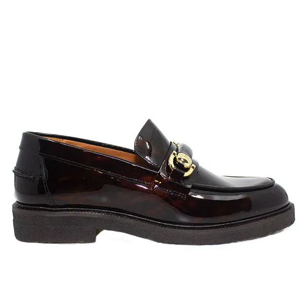 A13002 Brown | patent leather loafer