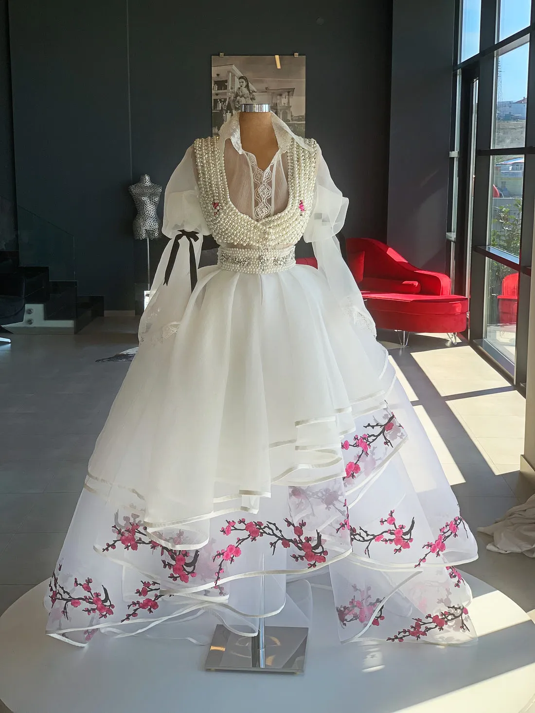 Adele White Flora Wedding Dress