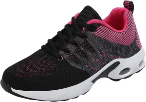 Air Cushion Sole Sneakers for Women Lightweight Casual Sneakers for Gym Travel Work Arch Support Walking Shoe