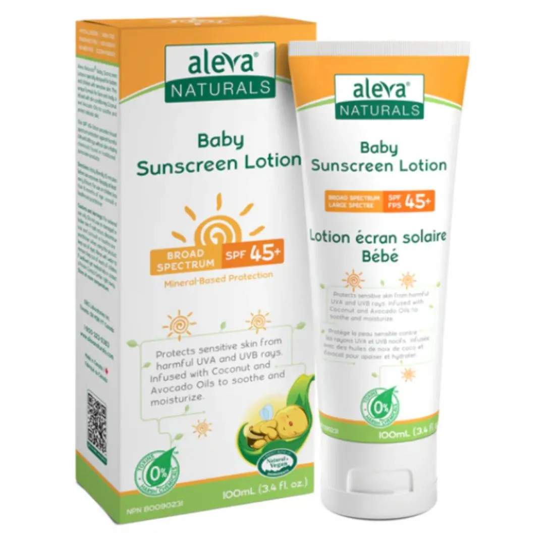 Aleva Naturals Baby Sunscreen Lotion SPF45  (100ml)