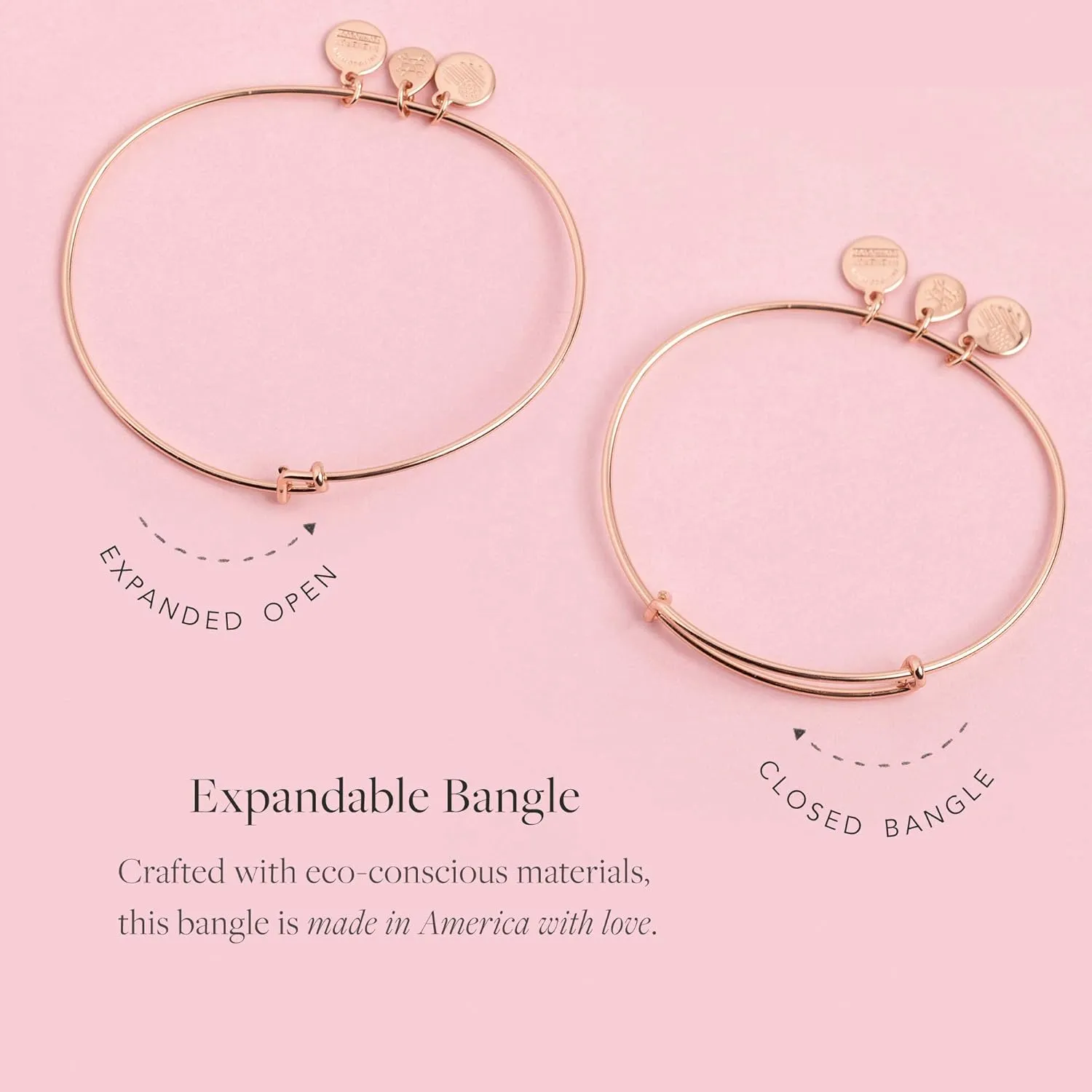 Alex and Ani Summer Expandable Bangle for Women, Big and Little Dipper Charm, Shiny Finish, 2 to 3.5 in, Set of 2