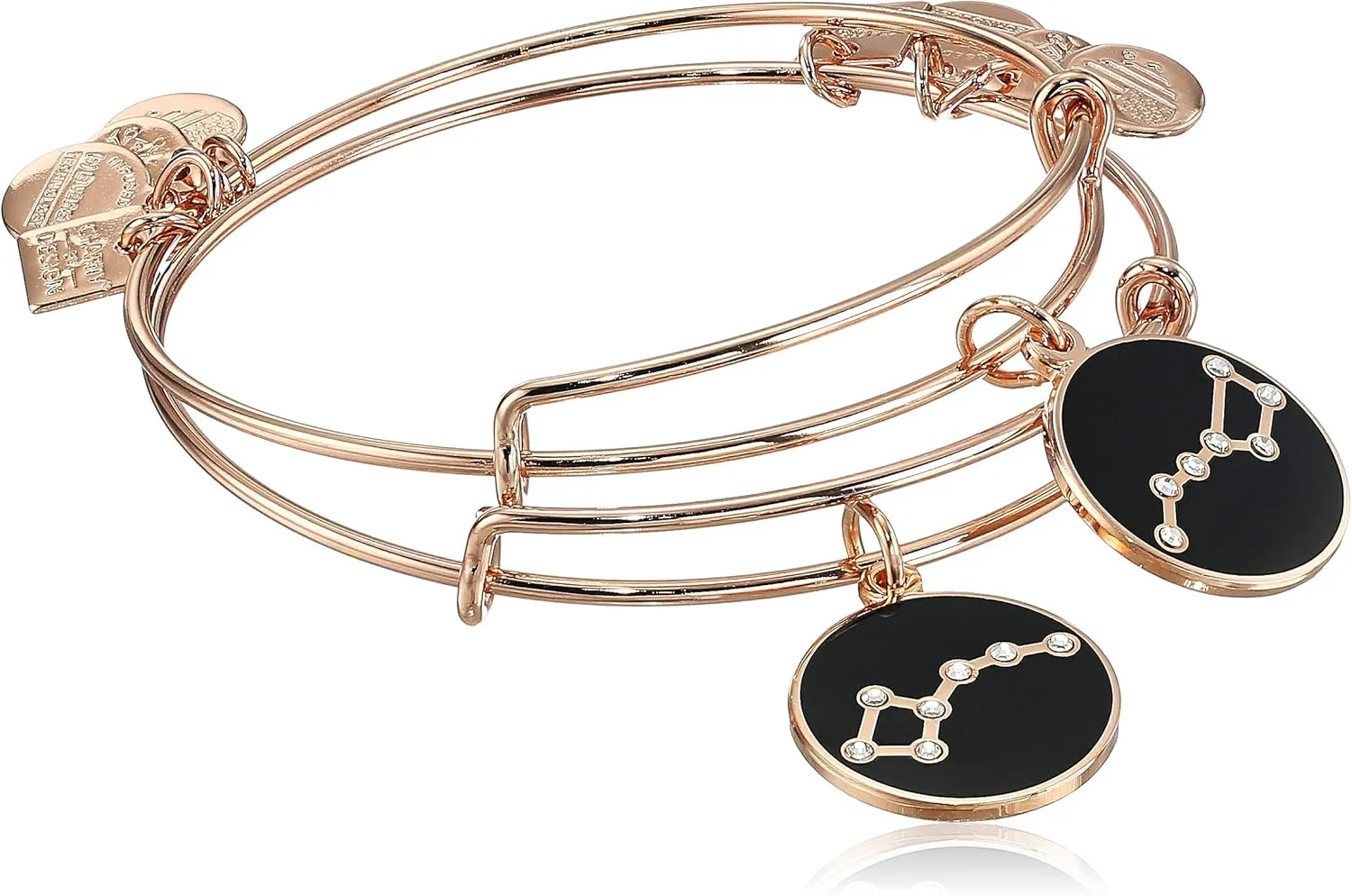 Alex and Ani Summer Expandable Bangle for Women, Big and Little Dipper Charm, Shiny Finish, 2 to 3.5 in, Set of 2
