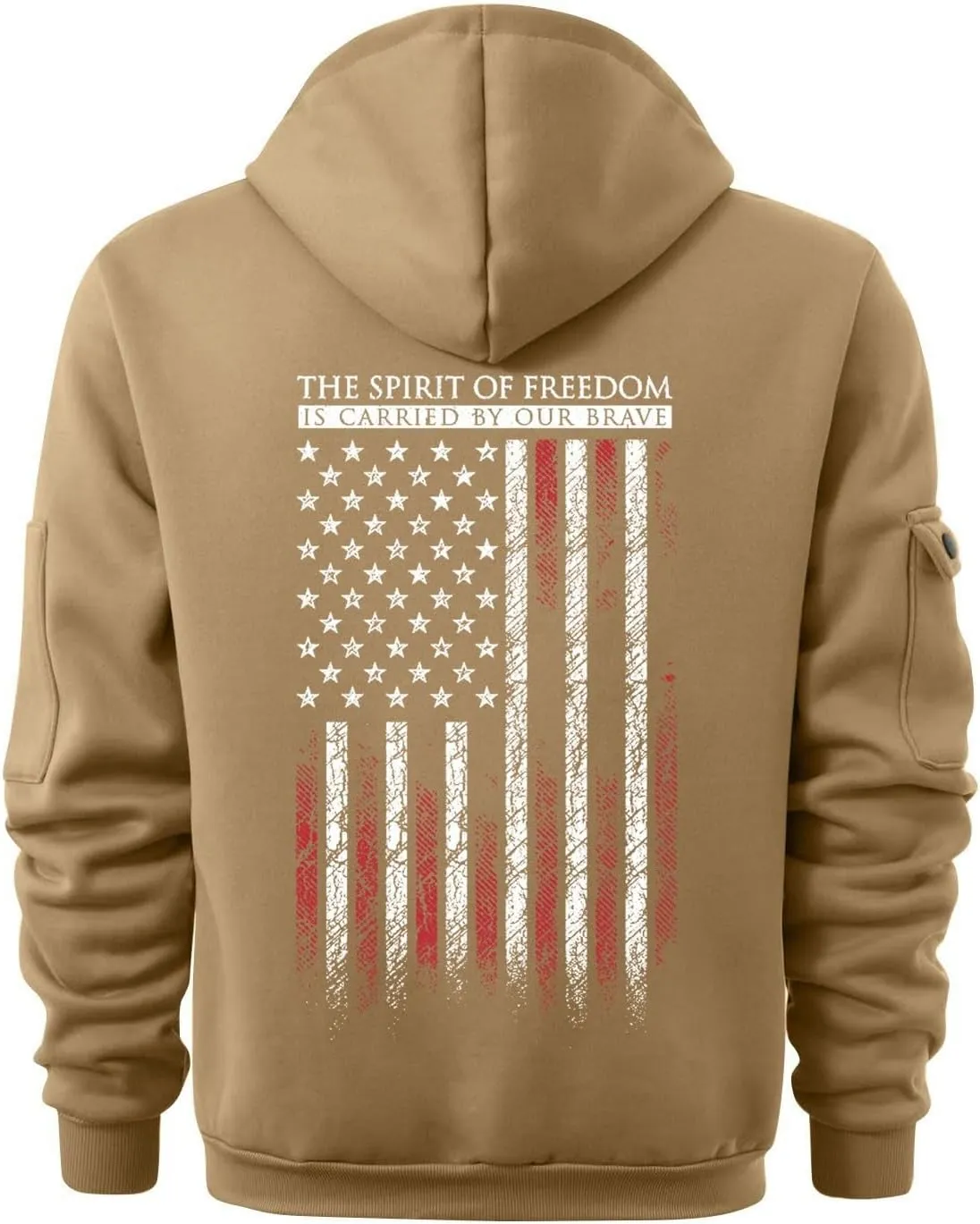 American Flag Hoodie Men 1/4 Zip Fashion Military Slim Fit Drawstring Sweatshirt Gym Basic Sweatshirt with Pockets