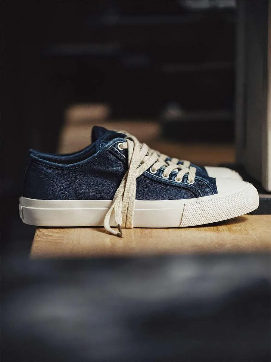 American Retro Denim Blue Canvas Shoes