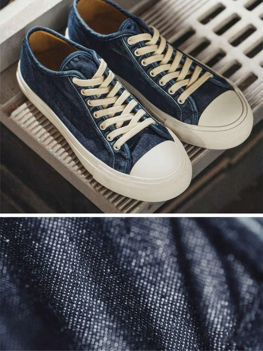 American Retro Denim Blue Canvas Shoes