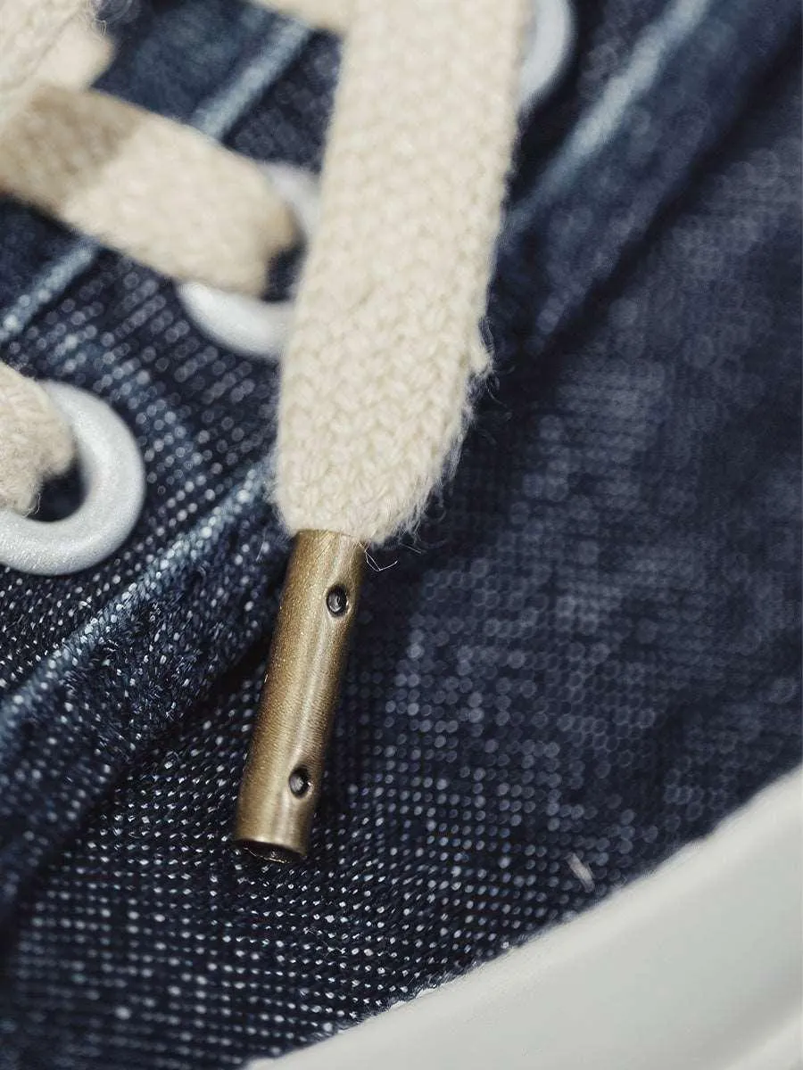 American Retro Denim Blue Canvas Shoes