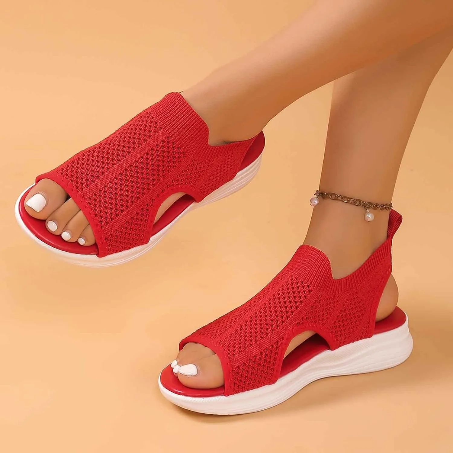 Arch Support Sandals for Women  Non-Slip Orthopedic Beach Platform Sandal with Air Cushion, Plantar Fasciitis Relief