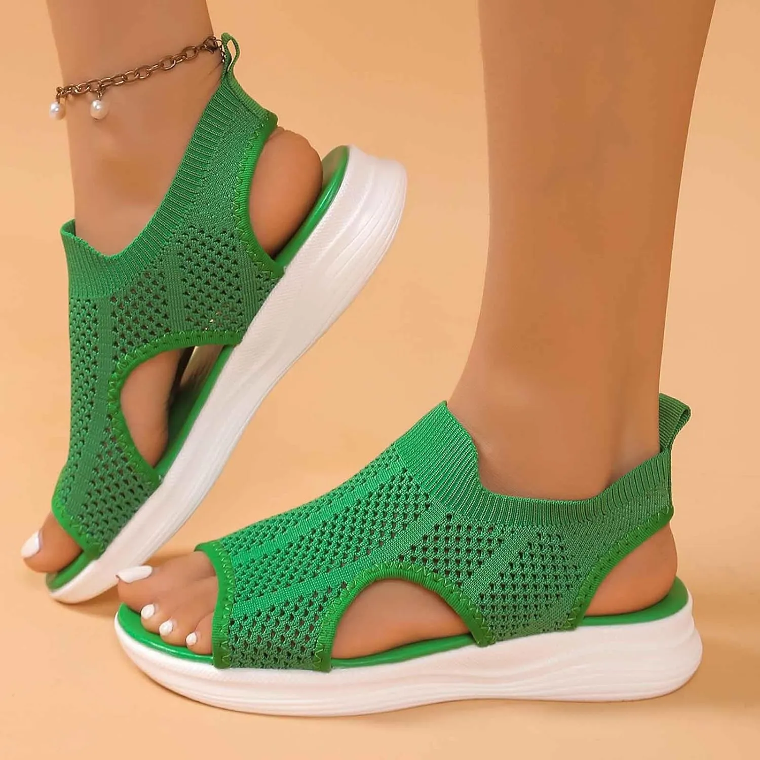 Arch Support Sandals for Women  Non-Slip Orthopedic Beach Platform Sandal with Air Cushion, Plantar Fasciitis Relief