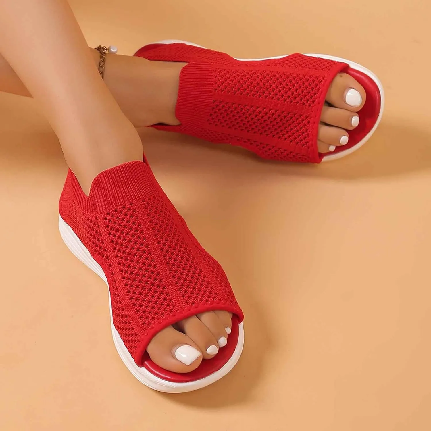 Arch Support Sandals for Women  Non-Slip Orthopedic Beach Platform Sandal with Air Cushion, Plantar Fasciitis Relief