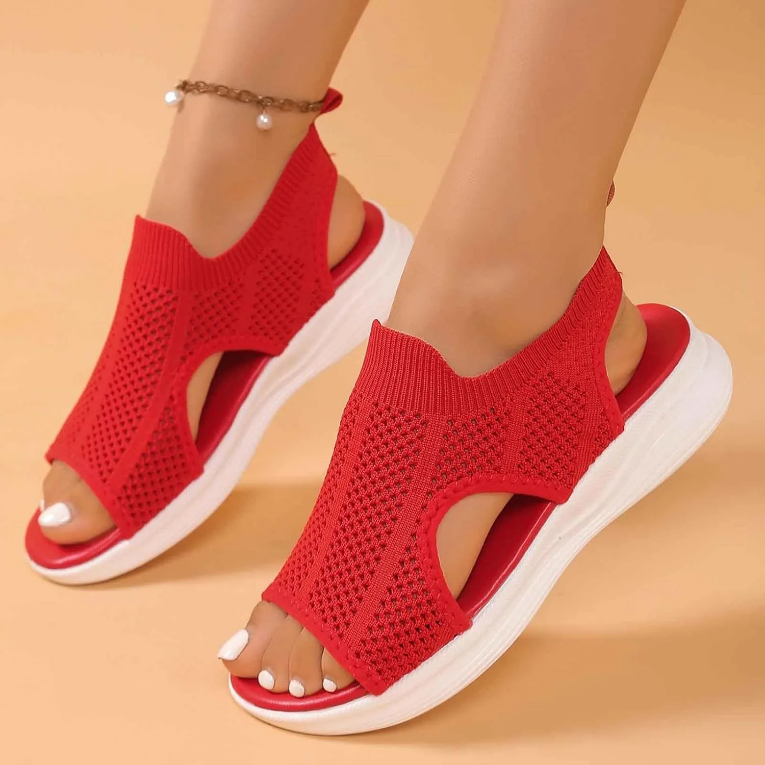 Arch Support Sandals for Women  Non-Slip Orthopedic Beach Platform Sandal with Air Cushion, Plantar Fasciitis Relief