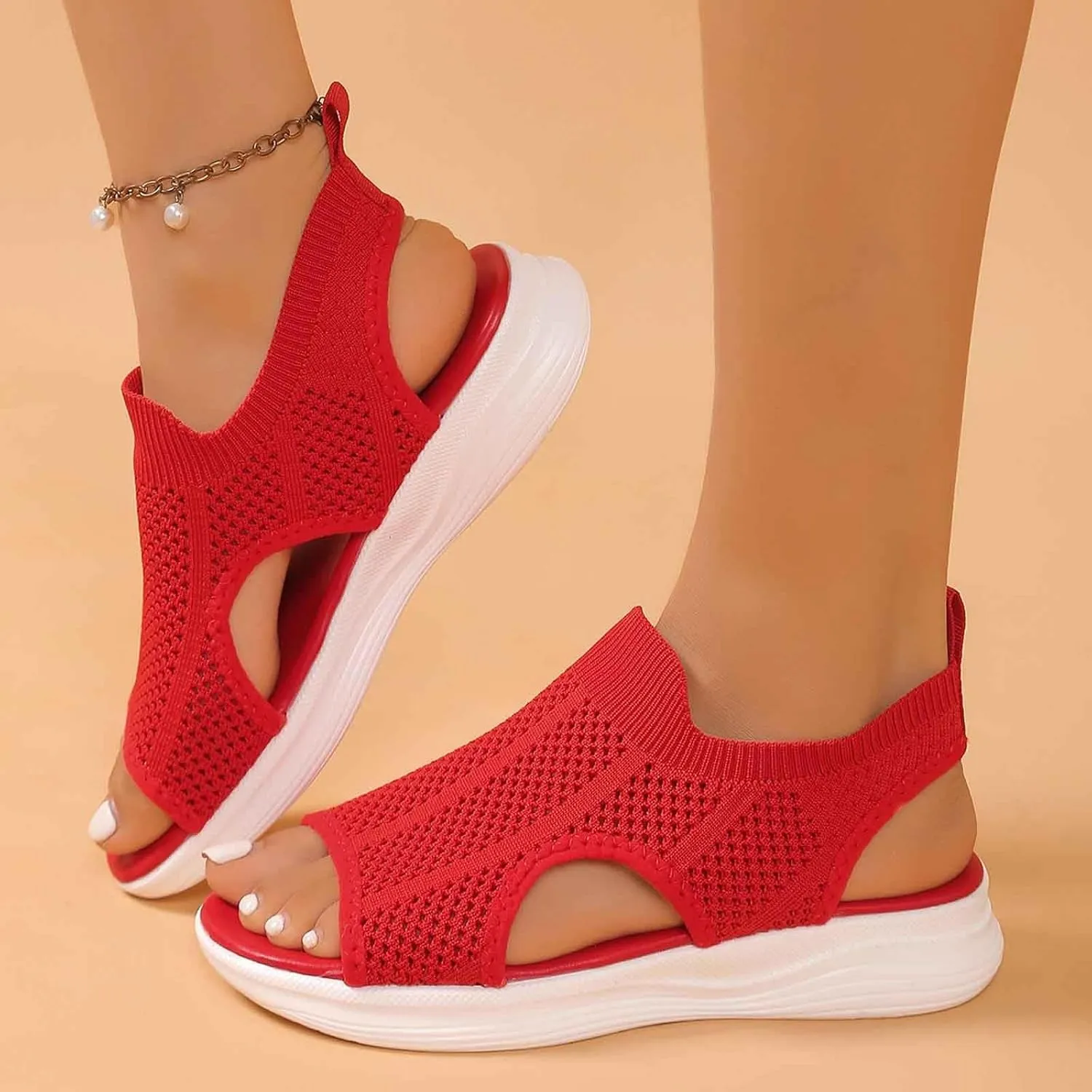 Arch Support Sandals for Women  Non-Slip Orthopedic Beach Platform Sandal with Air Cushion, Plantar Fasciitis Relief