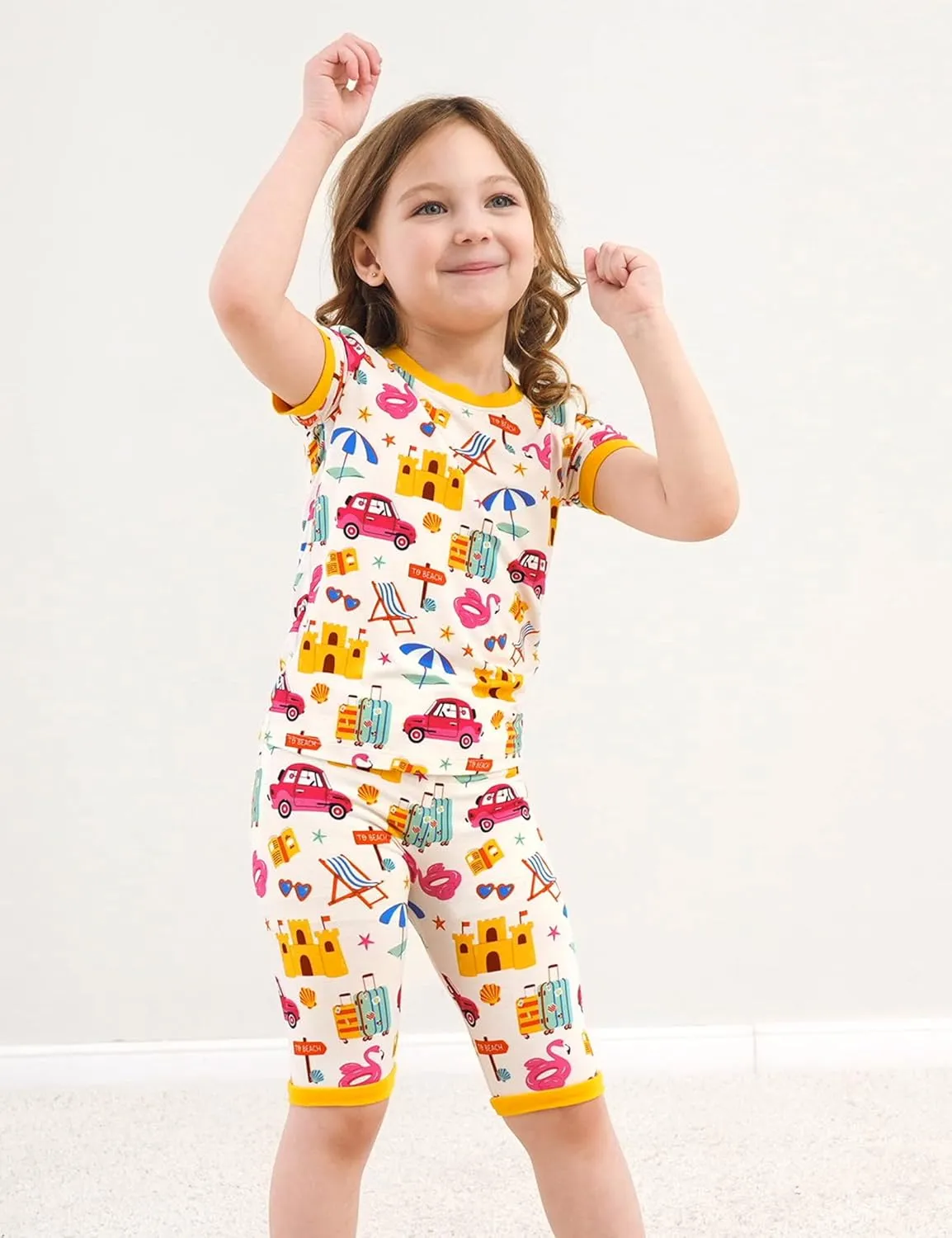 Bamboo-derived Viscose Boys' Pajama Sets Baby and Toddler Short Sleeve 2 Pcs Boys' Sleepwear