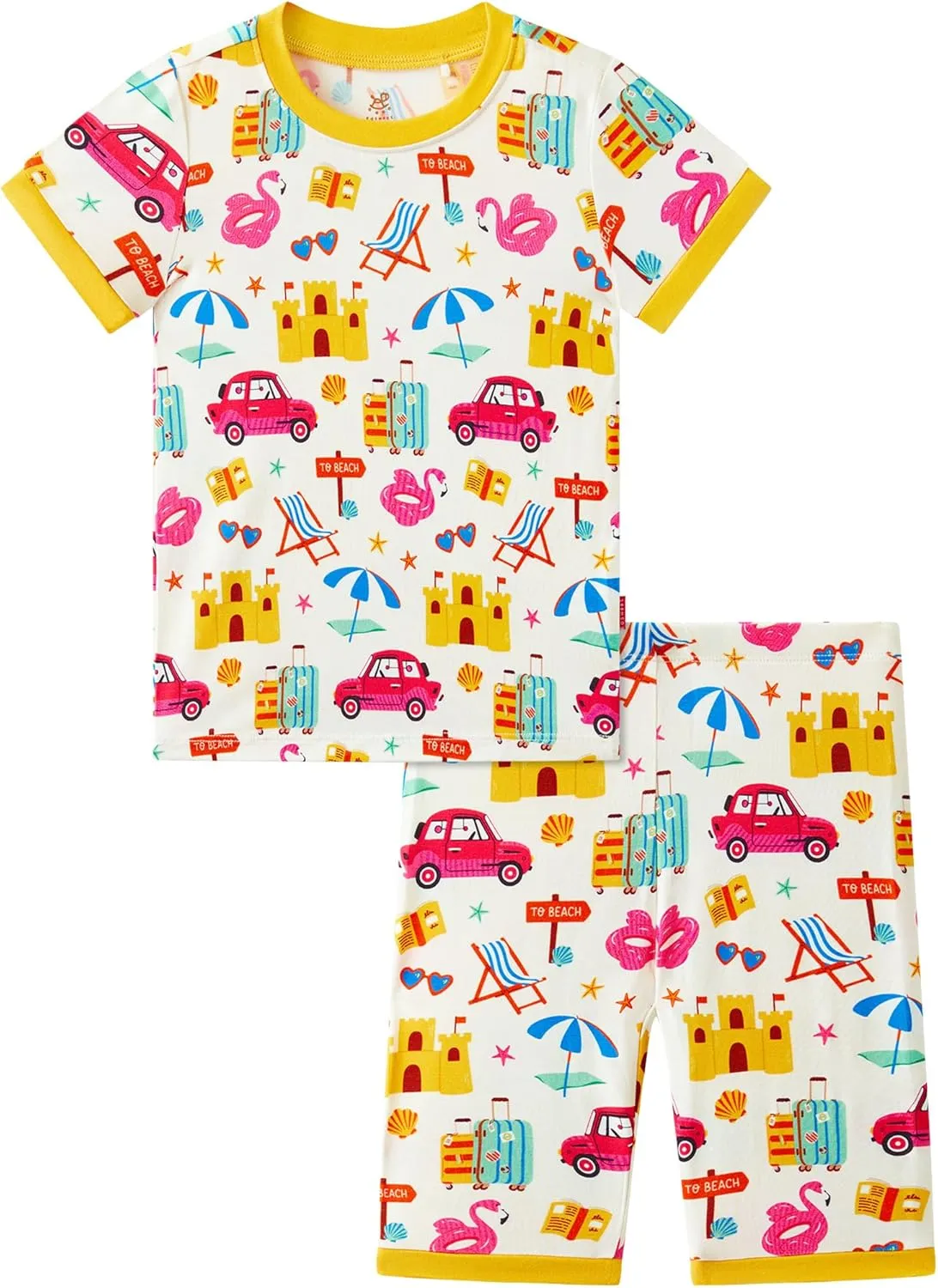 Bamboo-derived Viscose Boys' Pajama Sets Baby and Toddler Short Sleeve 2 Pcs Boys' Sleepwear