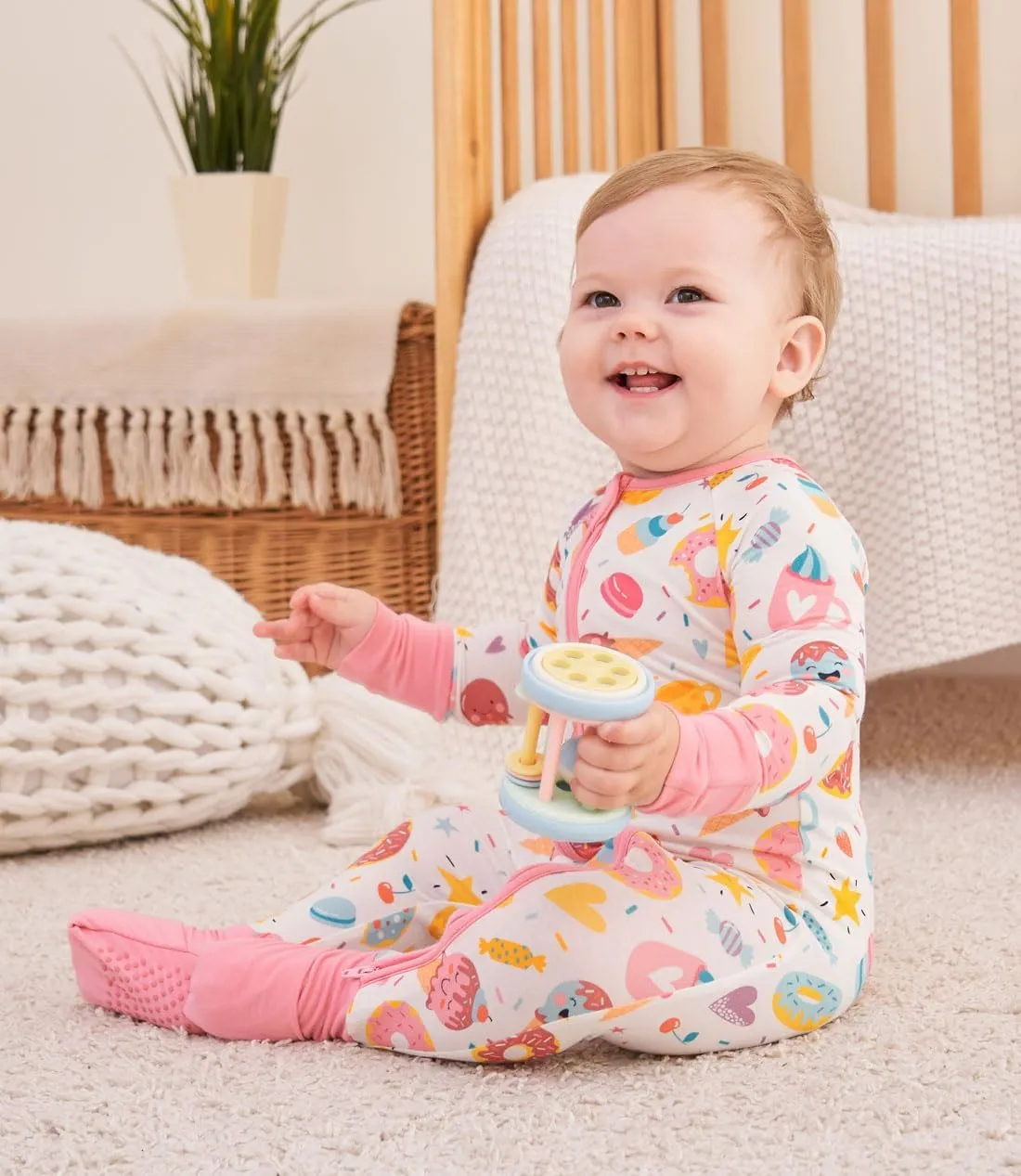 Bamboo Viscose Baby Pajamas Footless Romper - Infant Boys Girls One Piece Jumpsuits Clothes 0/3/6/12/18/24 Months