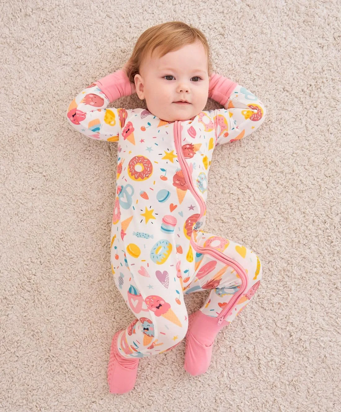 Bamboo Viscose Baby Pajamas Footless Romper - Infant Boys Girls One Piece Jumpsuits Clothes 0/3/6/12/18/24 Months