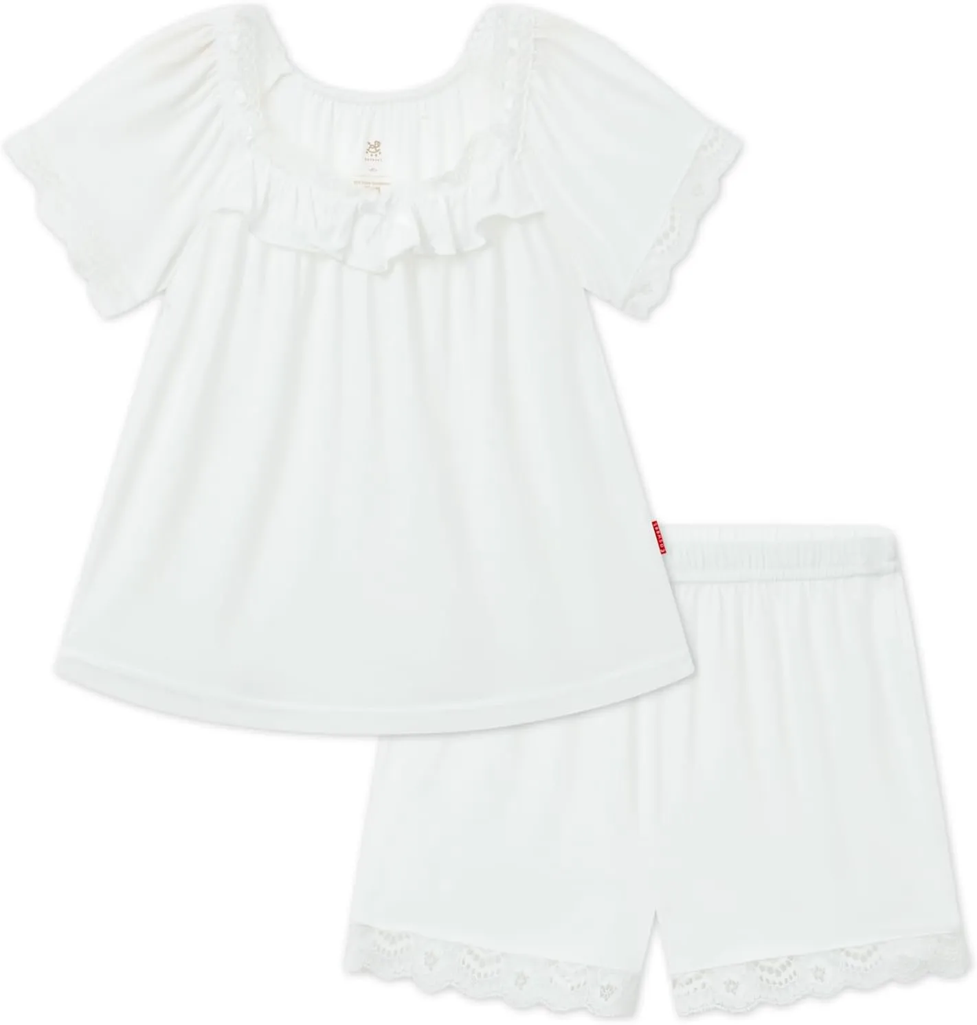 Bamboo Viscose Girls' Sleepwear Short sleeve Top with Shorts 2 Pieces Girls' Pajama Sets