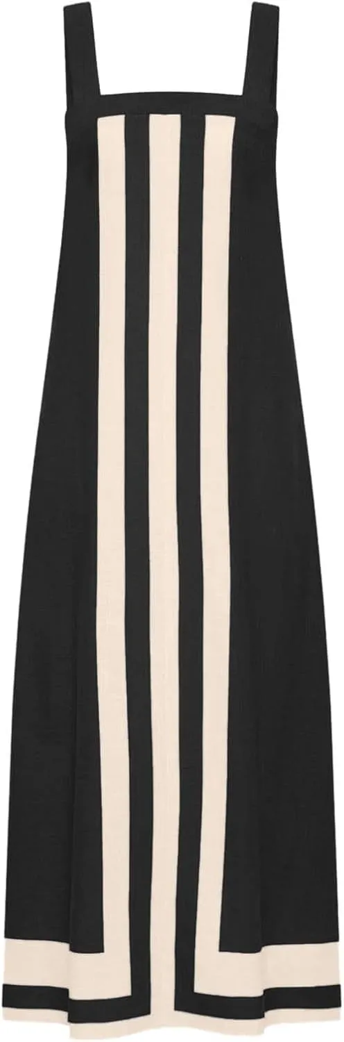 Beach Dresses for Women Casual Sleeveless Strapped Long Sundresses 2025 Summer Boho Vacation Dress