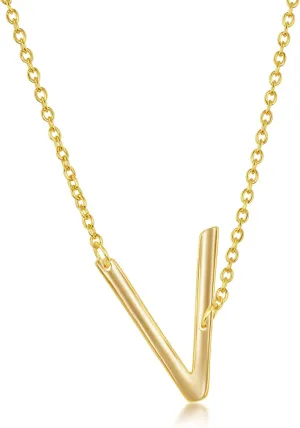 Beaux Bijoux Sideways Initial Necklaces for Women | 14k Gold and Silver Letter Necklaces | Unique Birthday Gift | Trendy Jewelry | Dainty Handmade Necklaces for Women