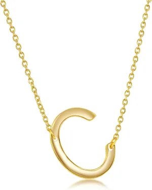 Beaux Bijoux Sideways Initial Necklaces for Women | 14k Gold and Silver Letter Necklaces | Unique Birthday Gift | Trendy Jewelry | Dainty Handmade Necklaces for Women