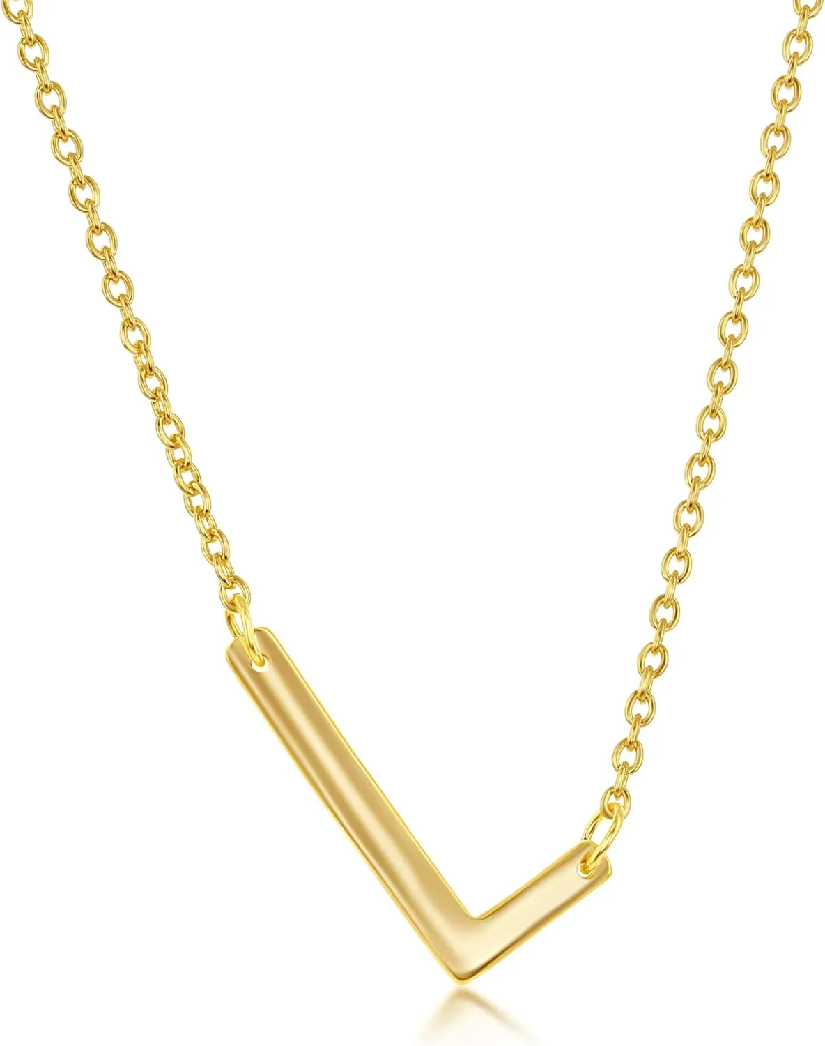 Beaux Bijoux Sideways Initial Necklaces for Women | 14k Gold and Silver Letter Necklaces | Unique Birthday Gift | Trendy Jewelry | Dainty Handmade Necklaces for Women