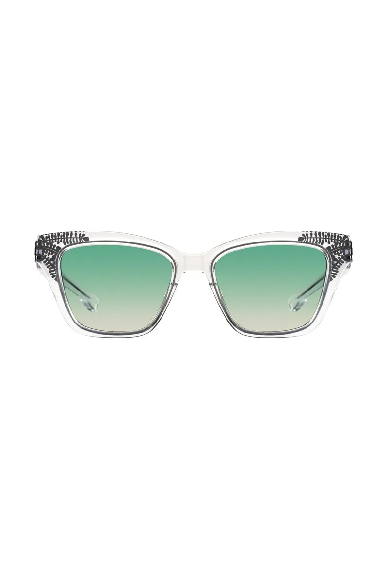 Bibhu 02 Black Crystal Clear Matte Sunglasses