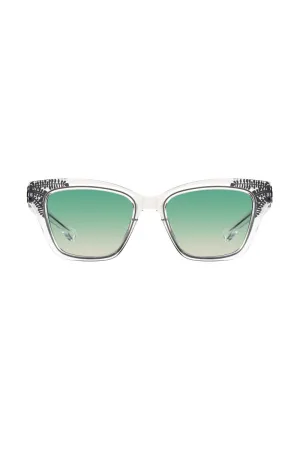 Bibhu 02 Black Crystal Clear Matte Sunglasses