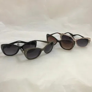 Big Square Sunglasses with Bling Accents