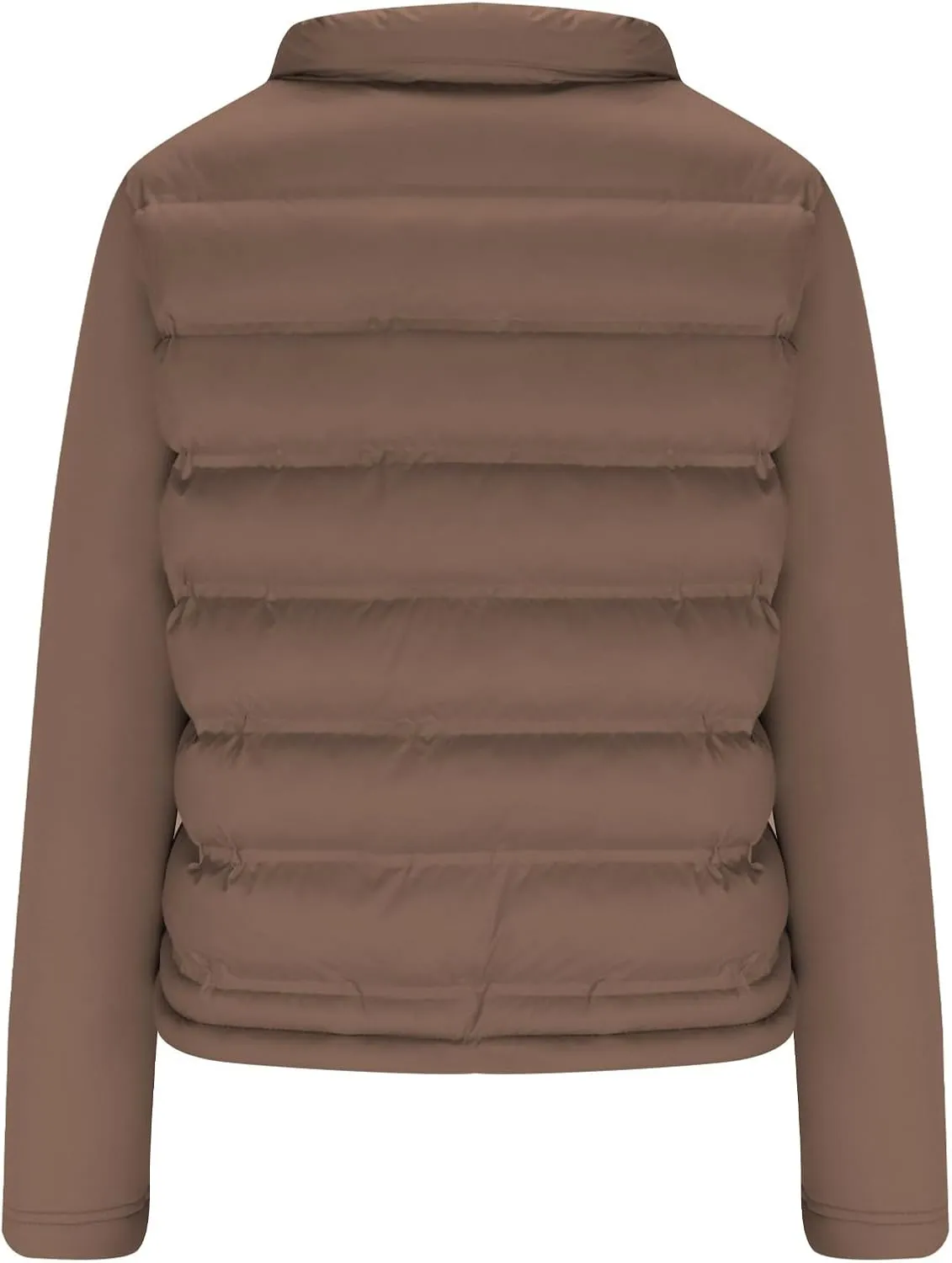 Borniu Womens Winter Cropped Puffer Jacket Coat Splice Short Warm Quilted Jacket Lightweight Down Coats with Pockets