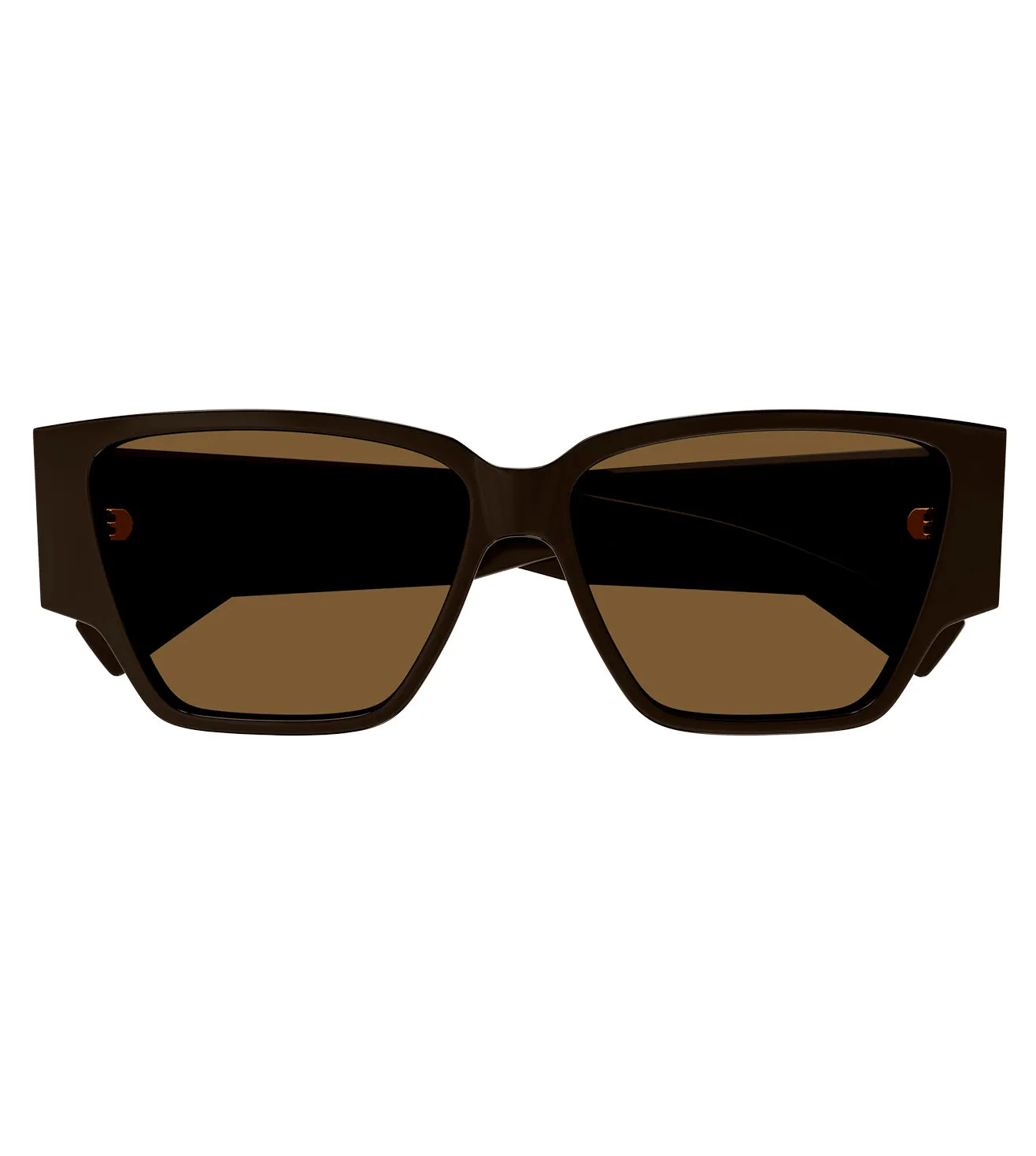Bottega Veneta Women's Brown Rectangular Sunglasses