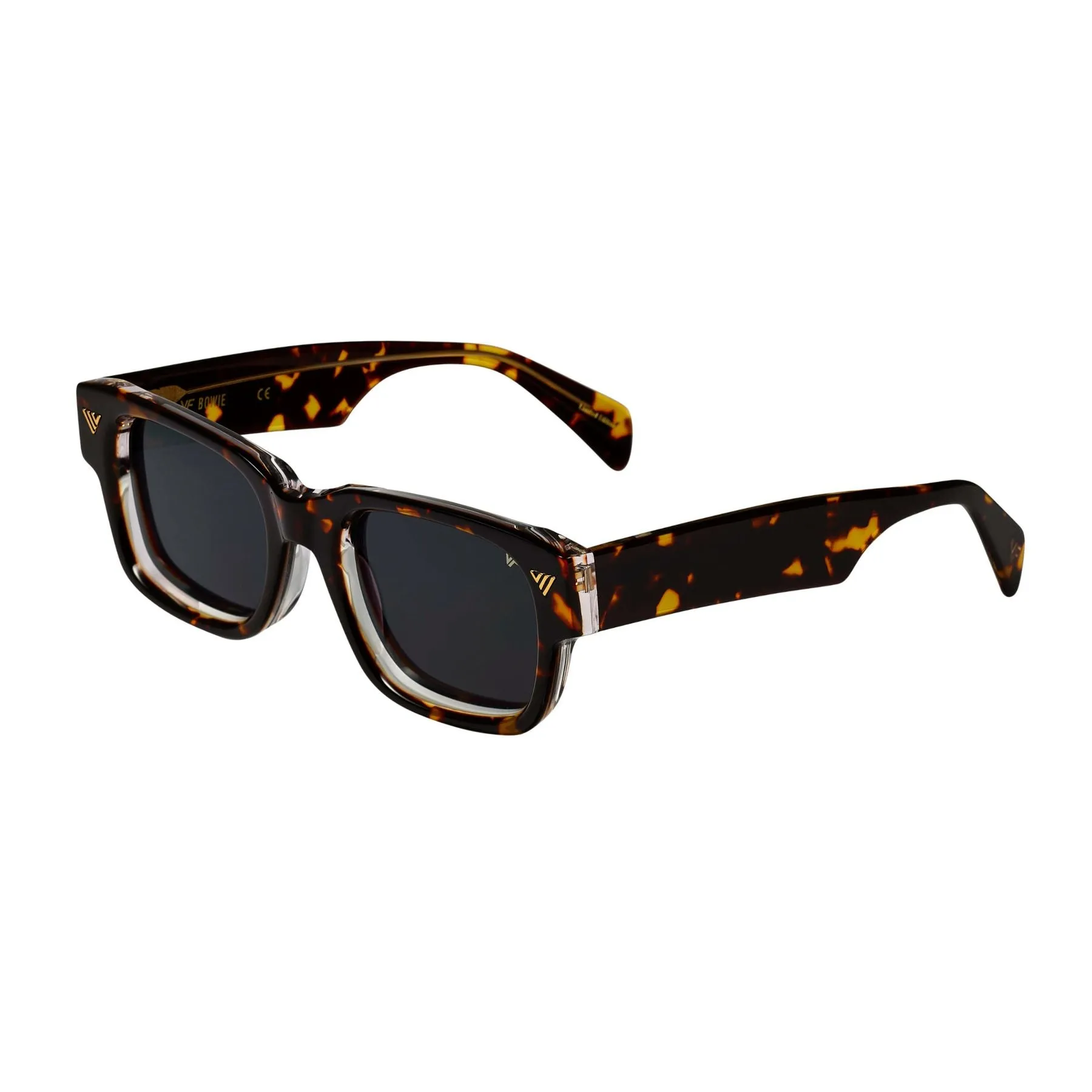 Bowie Brown Tortoise and Clear Acetate