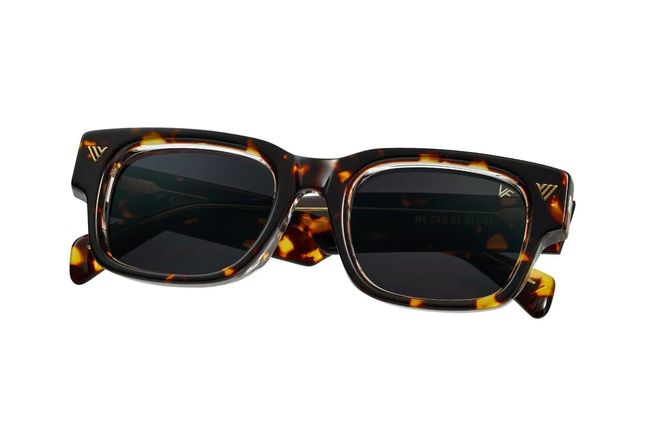 Bowie Brown Tortoise and Clear Acetate