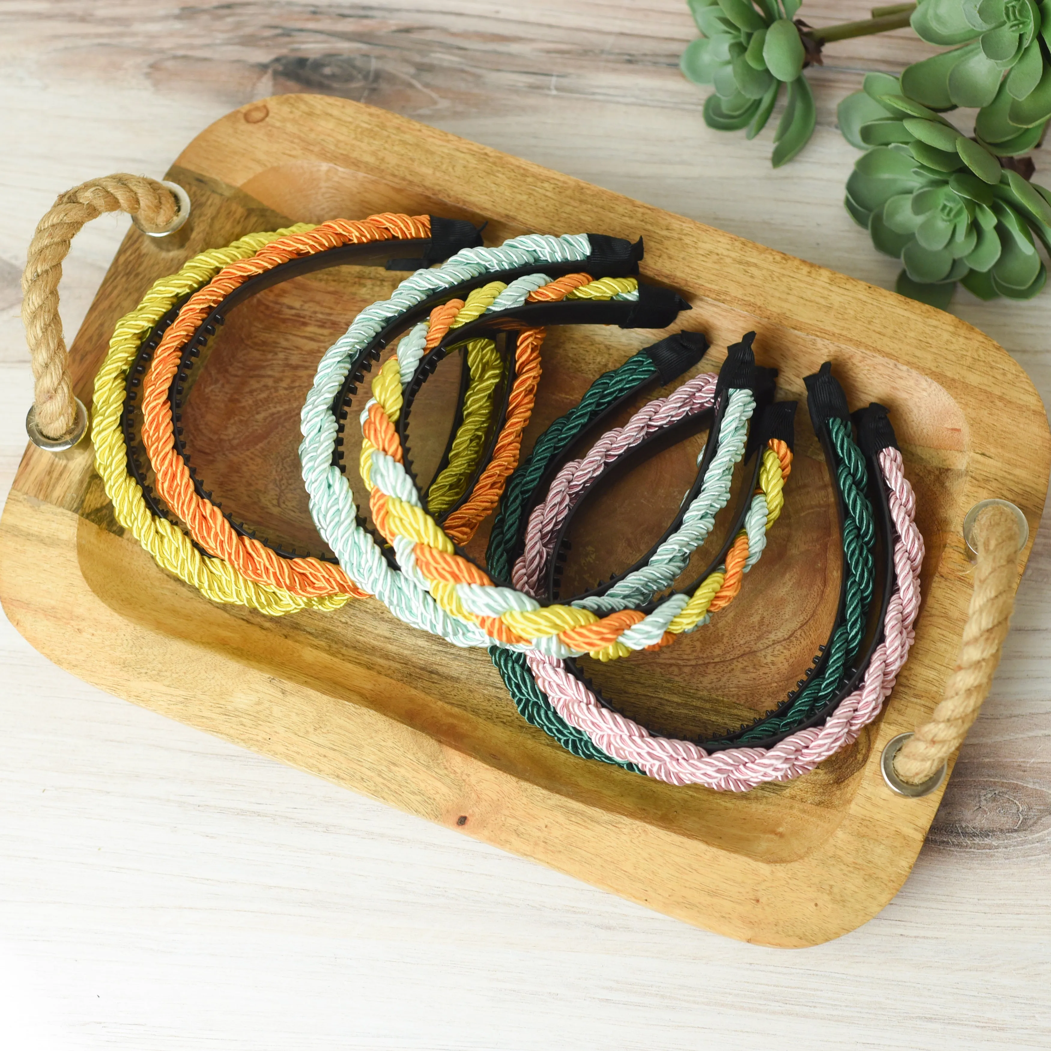 Brandy Braided Headband-Harvest Orange