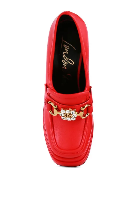 Bratz High Block Heeled Jewel Loafers