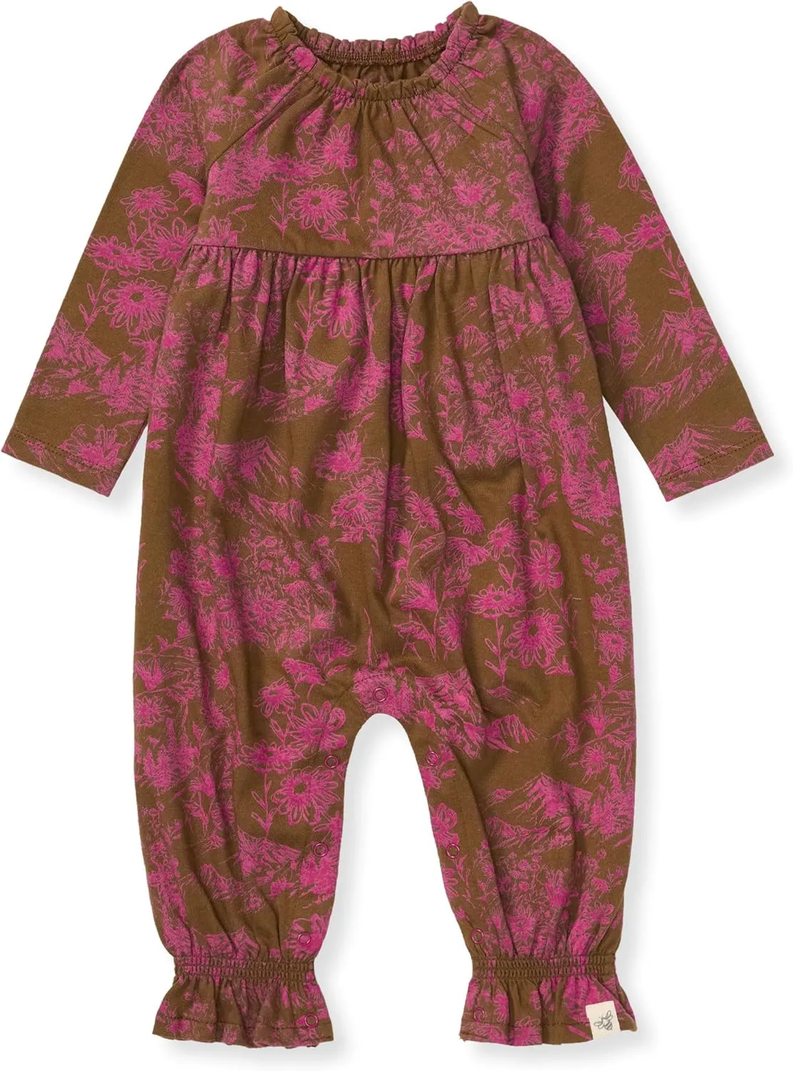 Burt's Bees Baby Baby Girls Romper - 100% Organic Cotton, One-Piece Shortall Girl Outfit for Sizes Newborn to 24 Months