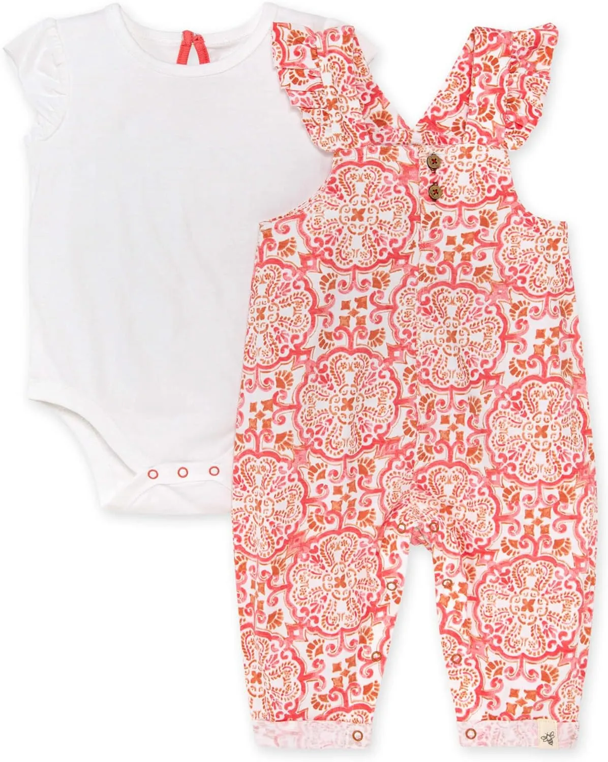 Burt's Bees Baby Baby Girls Romper - 100% Organic Cotton, One-Piece Shortall Girl Outfit for Sizes Newborn to 24 Months