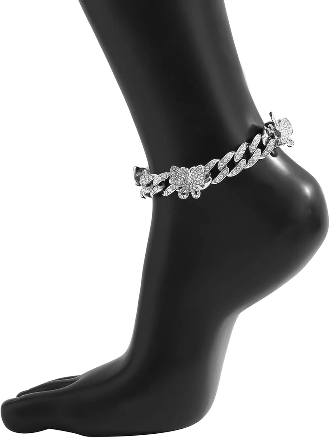 Butterfly Anklets for Women, Ankle Bracelets for Women Gold Plated Butterfly Shape Women's Delicate Ankle Bracelet 22cm