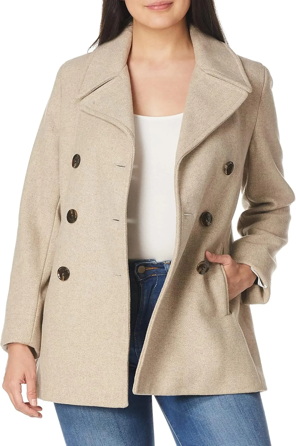 Calvin Klein Women's Double Breasted Peacoat (Petite, Standard, Plus)