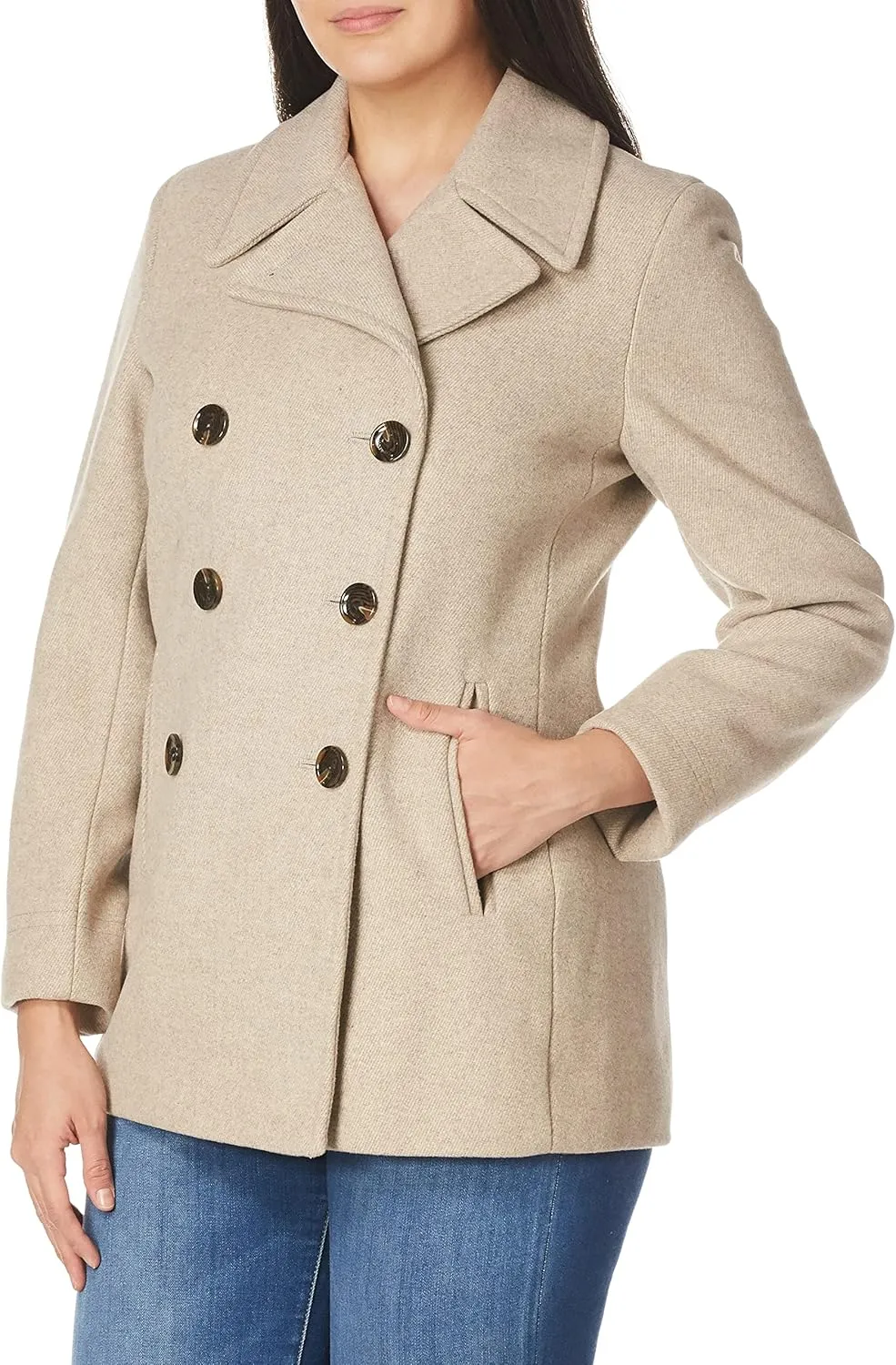 Calvin Klein Women's Double Breasted Peacoat (Petite, Standard, Plus)
