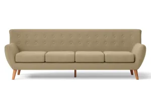 Casoria 4 Seater Sofa Beige Linen Fabric