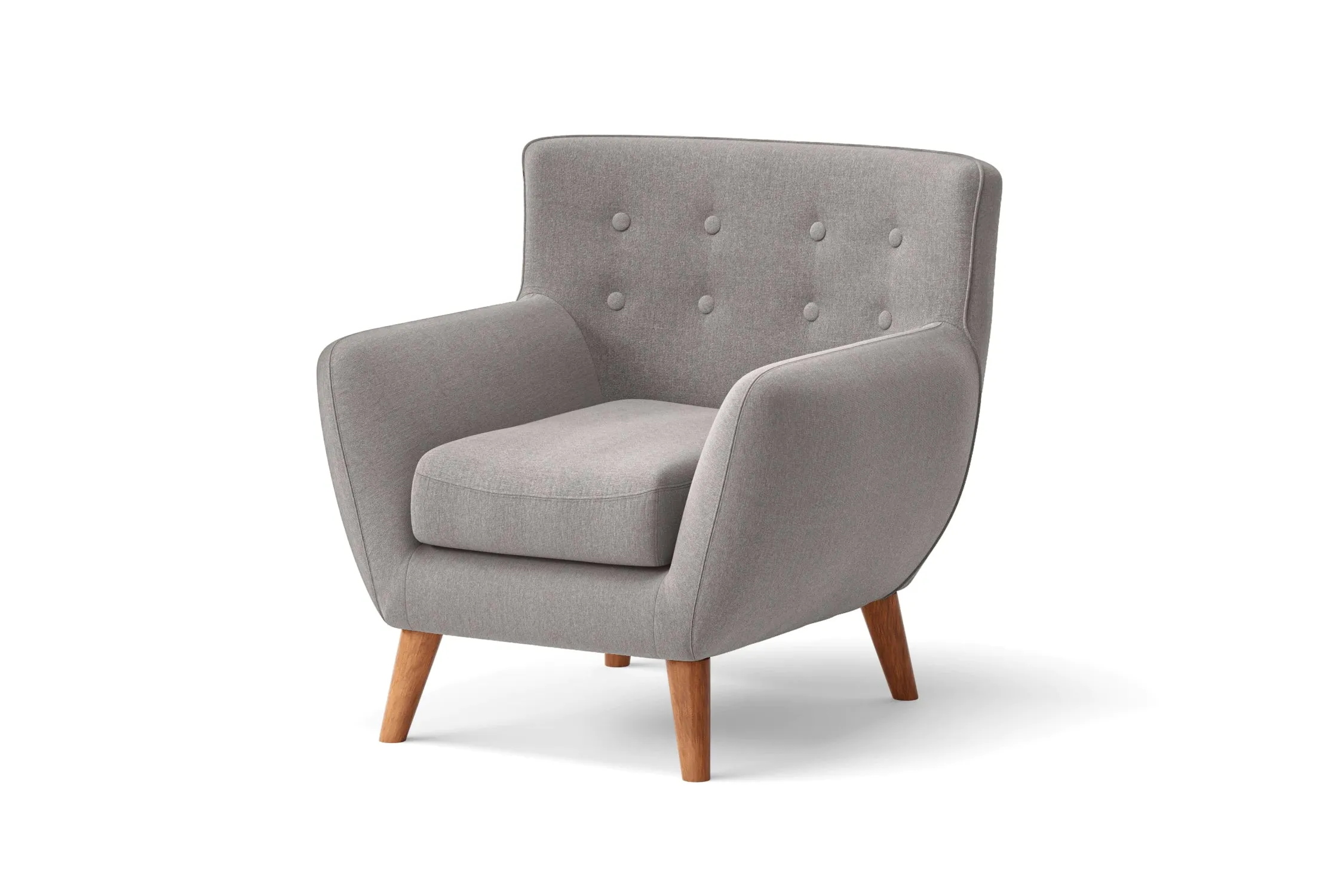 Casoria Armchair Grey Linen Fabric