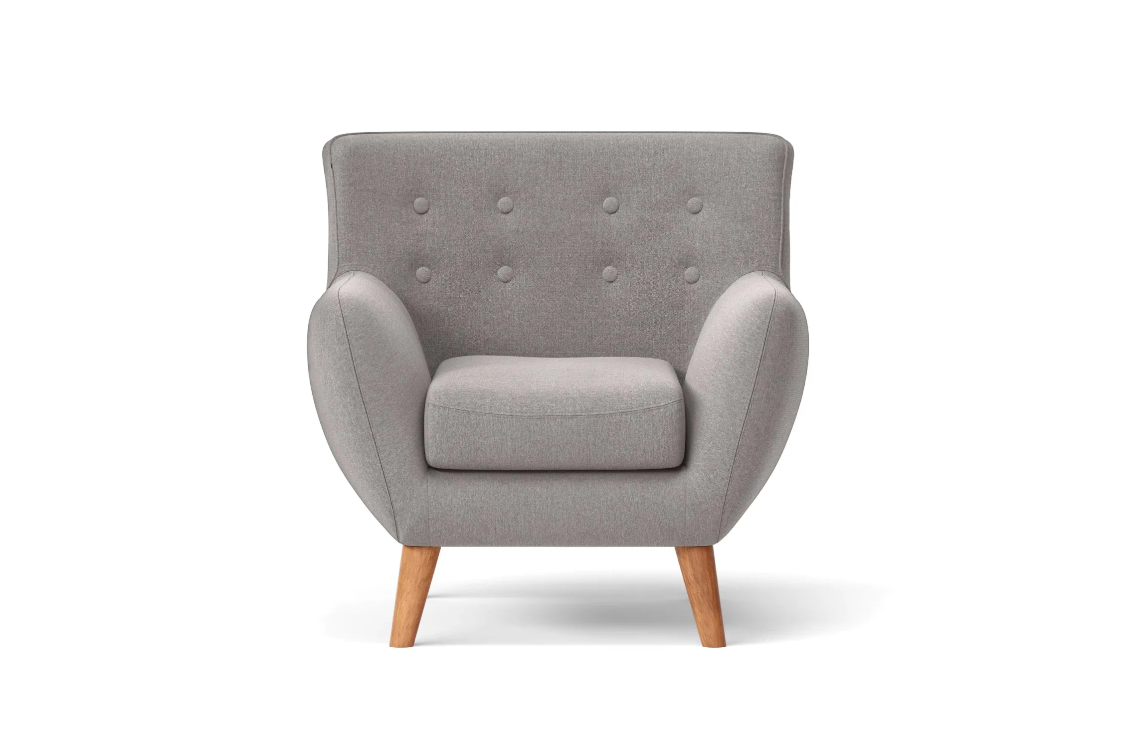 Casoria Armchair Grey Linen Fabric
