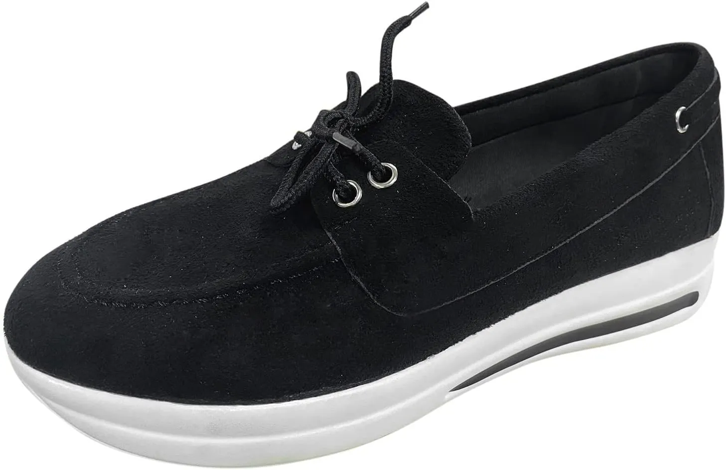 Casual Sneakers for Women Trendy Platform Women's Black Slip On Tennis Shoes Walking Shoes for Women Black Wedge Gym Shoes for Women Zapatos De Trabajo para Mujer Antideslizante Contra El Agua