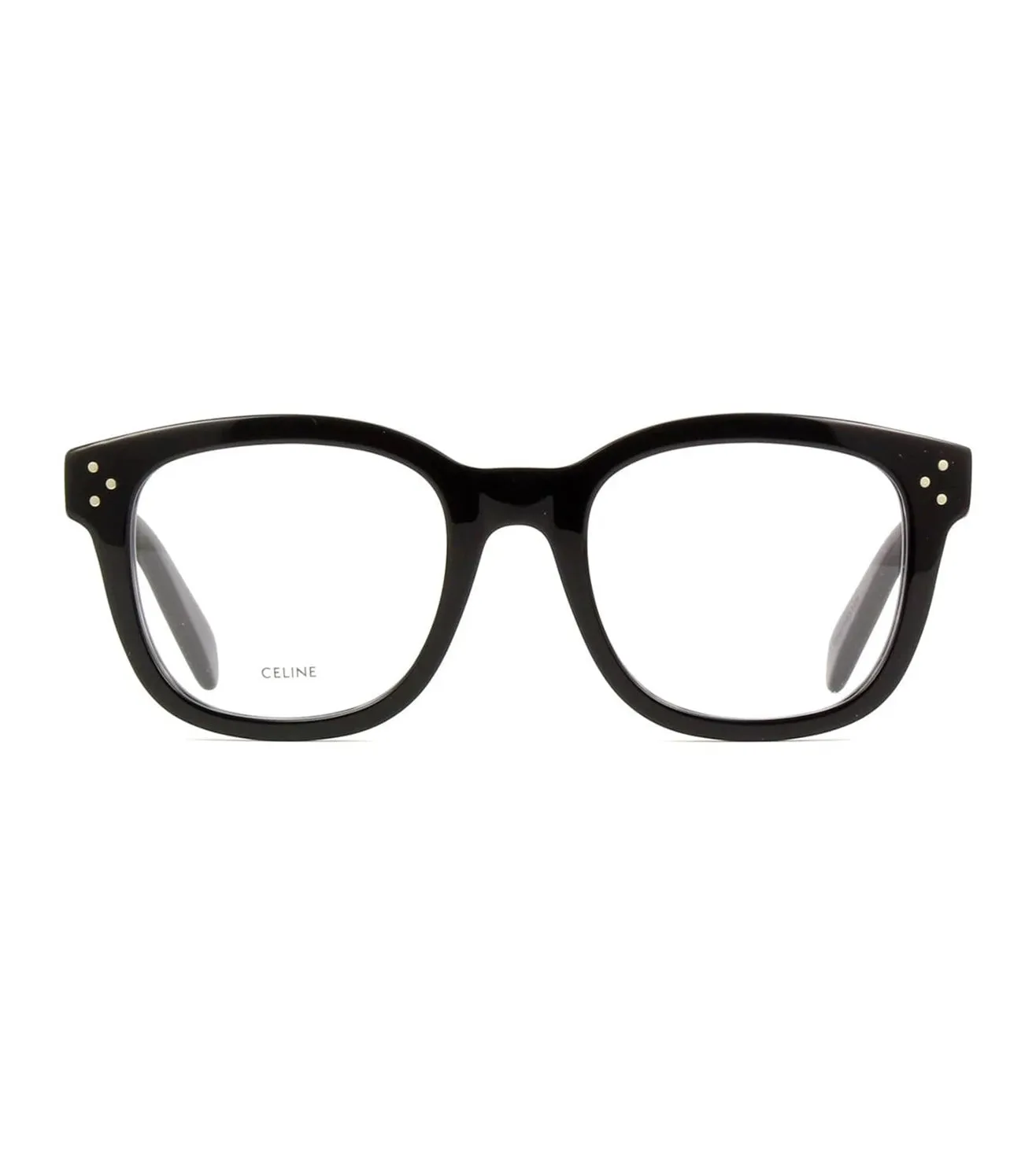 Celine Women's Shiny Black Square Optical Frame