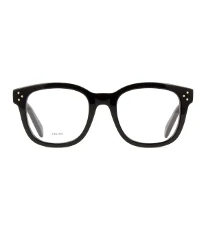 Celine Women's Shiny Black Square Optical Frame