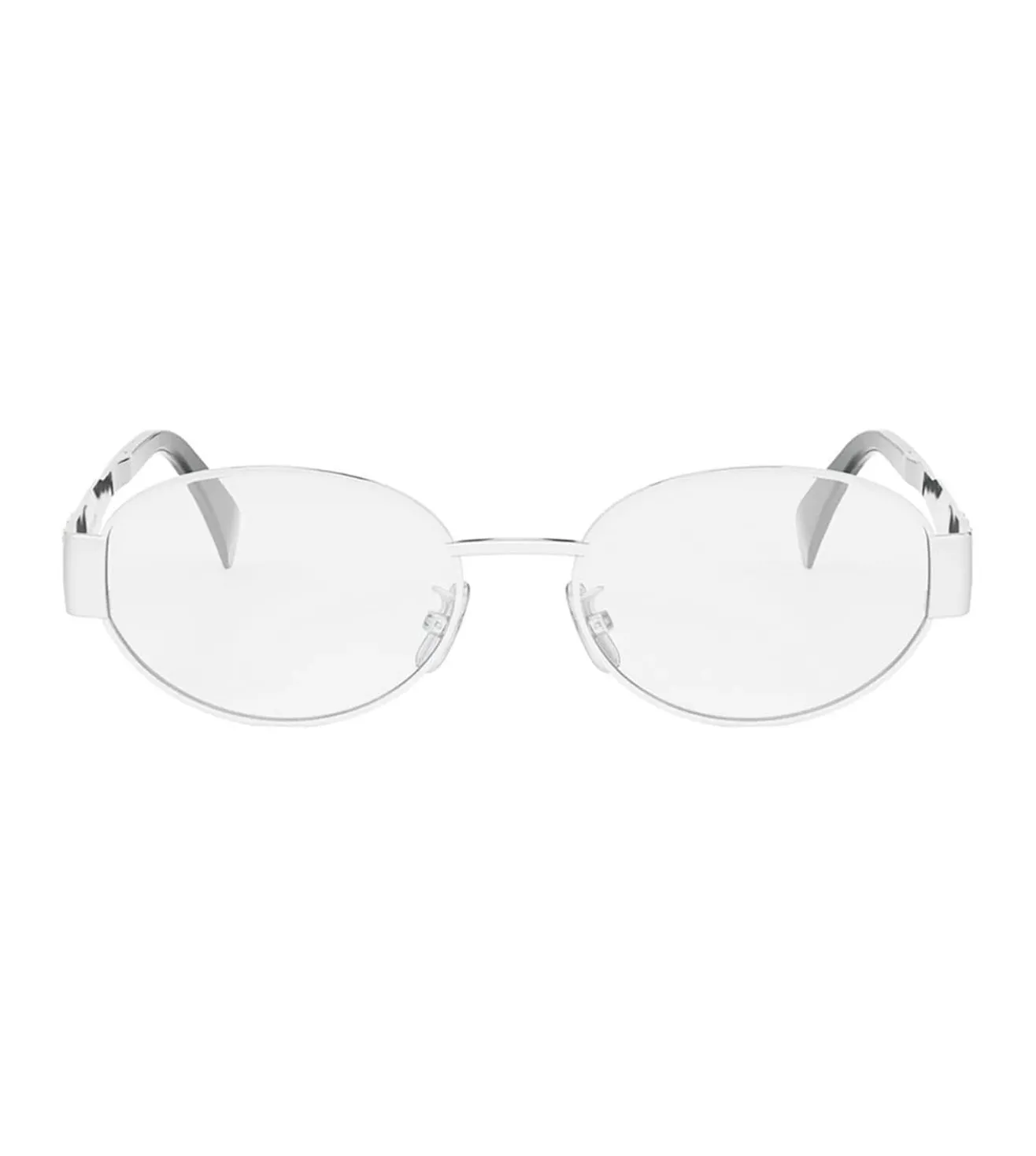 Celine Women's Shiny Palladium Oval Optical Frame