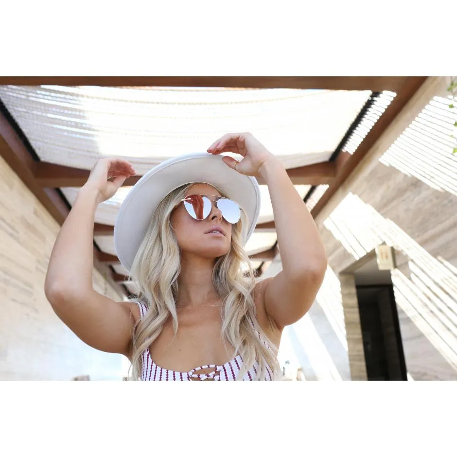 Charlie Sunglasses | Gold/Rose Gold Mirror Polarized