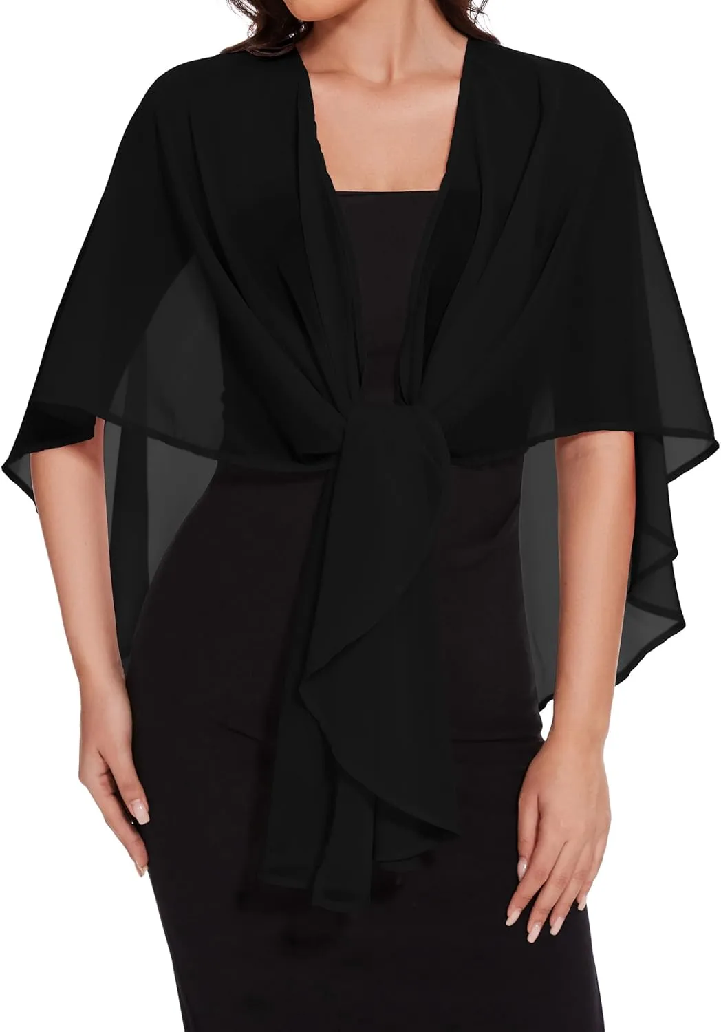 CHICGAL Shawls and Wraps for Evening Dresses Sheer Womens Chiffon Scarf Wedding Bridal Cover Up