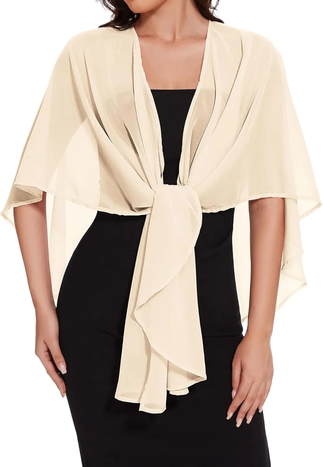 CHICGAL Shawls and Wraps for Evening Dresses Sheer Womens Chiffon Scarf Wedding Bridal Cover Up